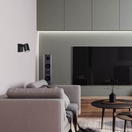 Rabalux - Zidna reflektorska svjetiljka 1xGU10/5W/230V crna