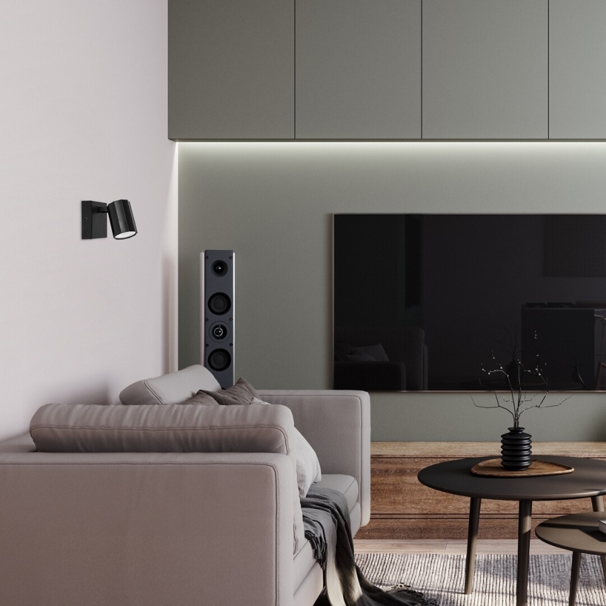 Rabalux - Zidna reflektorska svjetiljka 1xGU10/5W/230V crna
