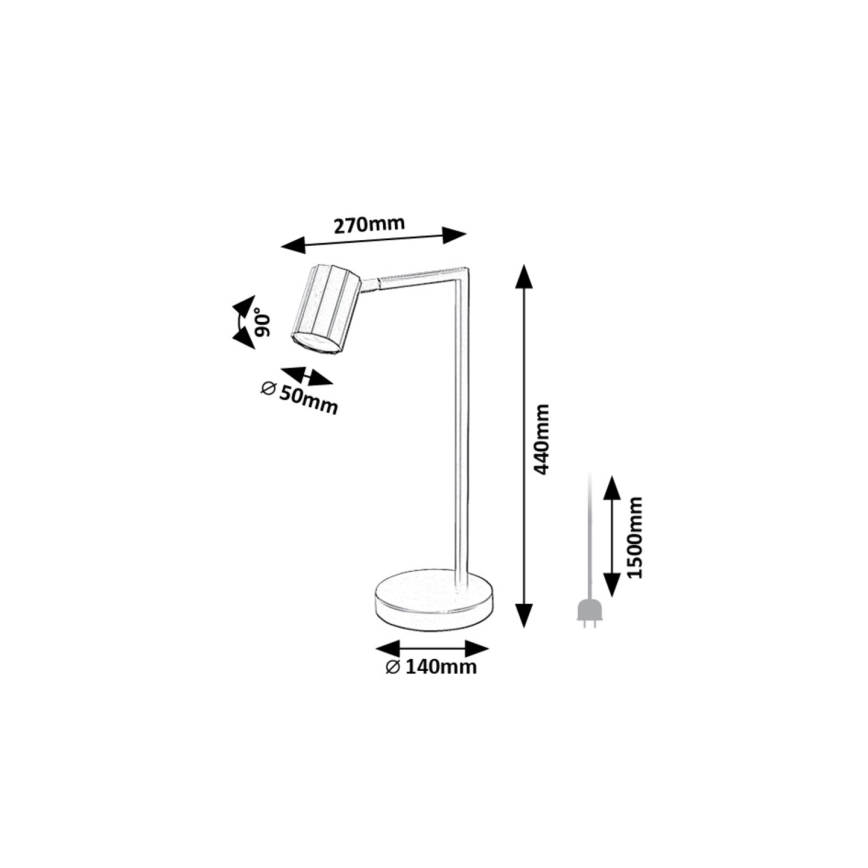 Rabalux - Stolna lampa 1xGU10/5W/230V crna