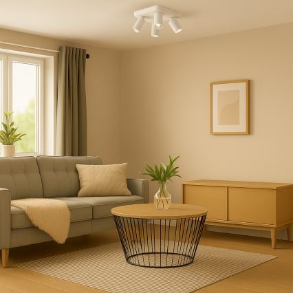 Rabalux - Stropna reflektorska svjetiljka 4xGU10/7W/230V bijela