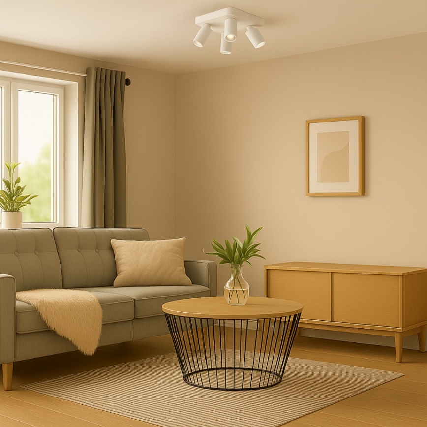 Rabalux - Stropna reflektorska svjetiljka 4xGU10/7W/230V bijela