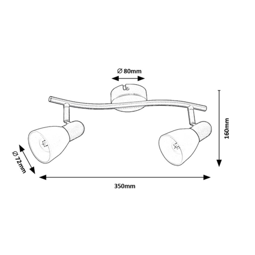 Rabalux - Reflektor 2xE14/40W/230V