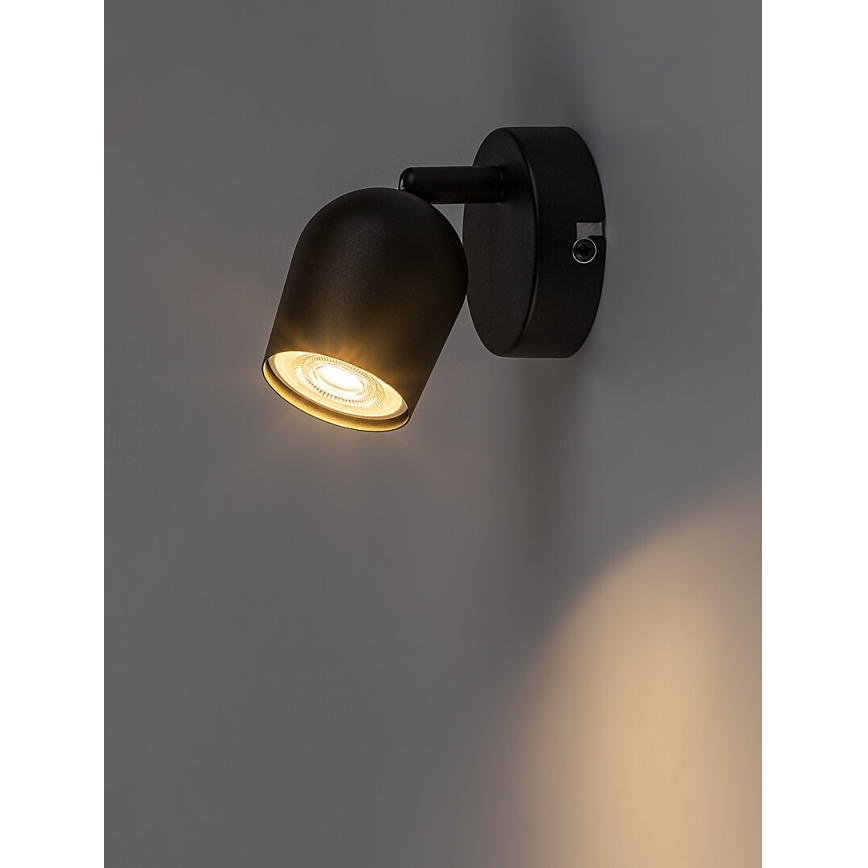 Rabalux - Zidna reflektorska svjetiljka 1xGU10/15W/230V crna