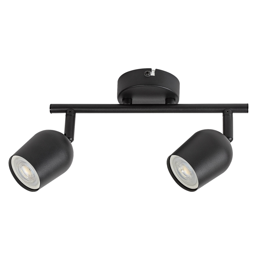 Rabalux - Stropna reflektorska svjetiljka 2xGU10/15W/230V crna