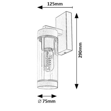 Rabalux - Vanjska zidna lampa 1xE27/12W/230V IP44