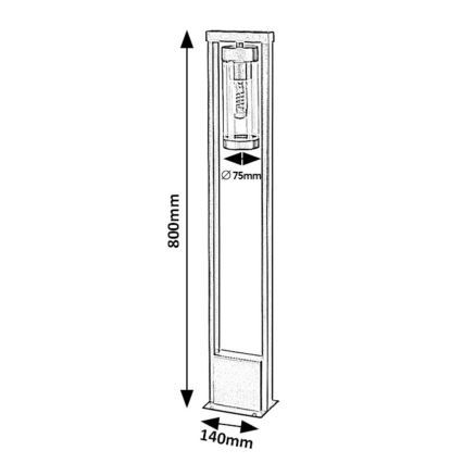 Rabalux - Vanjska lampa 1xE27/12W/230V IP44