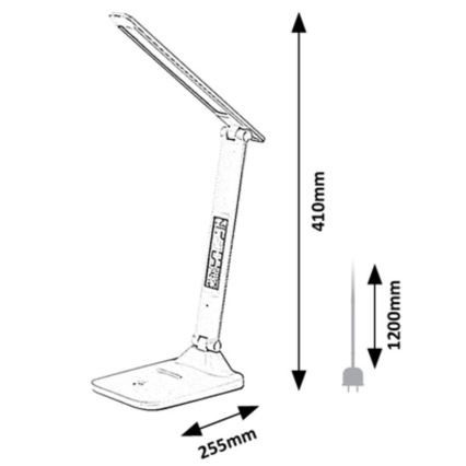 Rabalux - LED Prigušiva stolna lampa sa zaslonom LED/5W/5V 3000-6000K