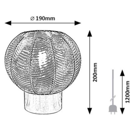 Rabalux - Stolna lampa 1xE27/40W/230V