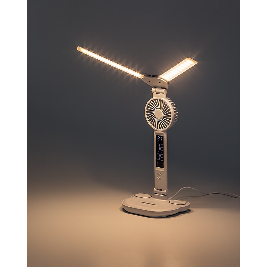 Rabalux - LED stolna lampa s prigušavanjem, ventilatorom i LED zaslonom/7W/5V 3000/4000/6500K