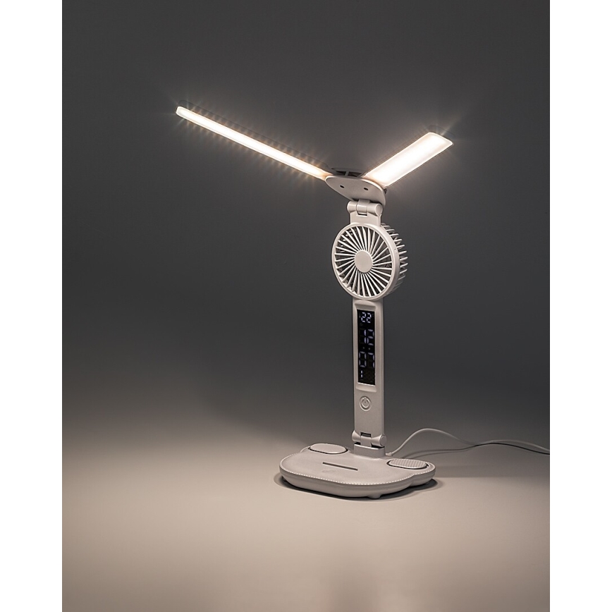 Rabalux - LED stolna lampa s prigušavanjem, ventilatorom i LED zaslonom/7W/5V 3000/4000/6500K