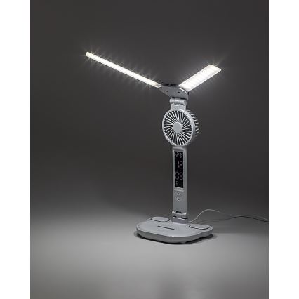 Rabalux - LED stolna lampa s prigušavanjem, ventilatorom i LED zaslonom/7W/5V 3000/4000/6500K