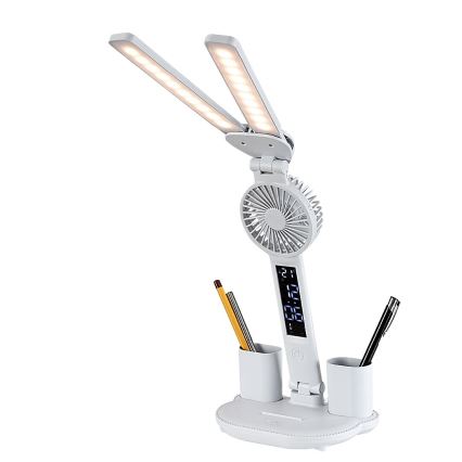 Rabalux - LED stolna lampa s prigušavanjem, ventilatorom i LED zaslonom/7W/5V 3000/4000/6500K