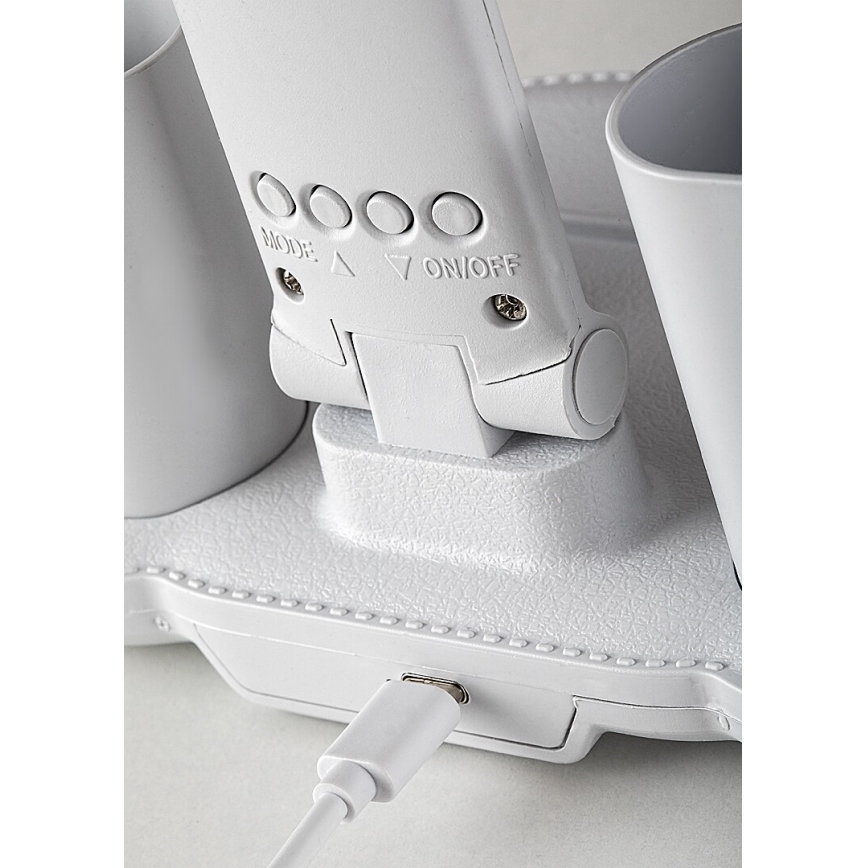 Rabalux - LED stolna lampa s prigušavanjem, ventilatorom i LED zaslonom/7W/5V 3000/4000/6500K