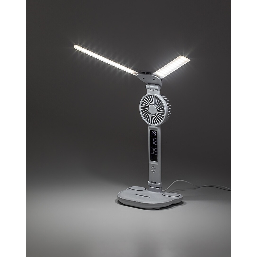 Rabalux - LED stolna lampa s ventilatorom, podesiva svjetlina LED/7W/5V 3000/4000/6500K