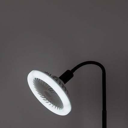 Rabalux - LED podna lampa s prigušivanjem i ventilatorom, Ø 30 cm, 1xE27/16W/230V 3000-6500K + daljinsko upravljanje