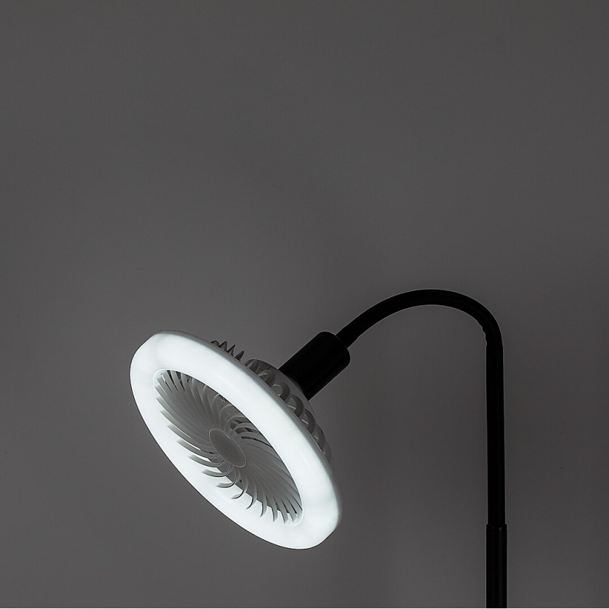 Rabalux - LED podna lampa s prigušivanjem i ventilatorom, Ø 30 cm, 1xE27/16W/230V 3000-6500K + daljinsko upravljanje