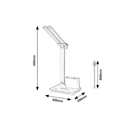Rabalux - LED dodirna stolna svjetiljka s prigušivanjem LED/5W/5V 3000/4000/6500K