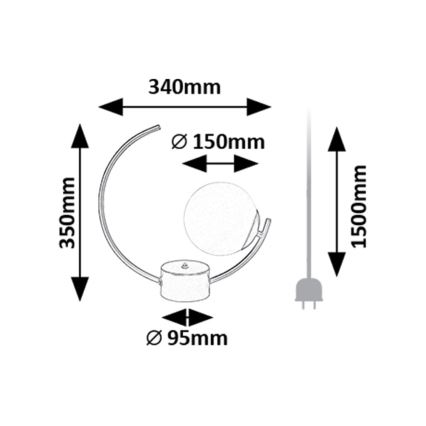 Rabalux - Stolna lampa 1xE14/25W/230V
