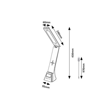 Rabalux - LED stolna lampa s dodirnim prigušivačem LED/6W/5V 3000/4000/6500K