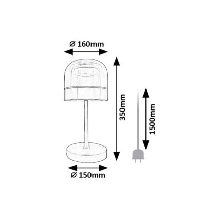 Rabalux - LED stolna lampa s prigušivanjem svjetla LED/13W/230V 3000/4000/6000K