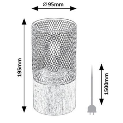 Rabalux - Stolna lampa 1xE27/25W/230V bukva