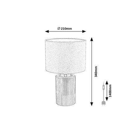 Rabalux - Stolna lampa 1xE14/40W/230V siva