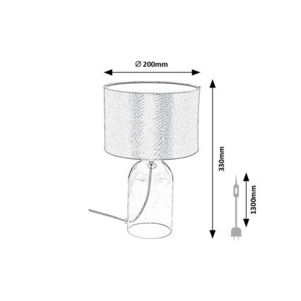 Rabalux - Stolna lampa 1xE14/40W/230V Ø 20 cm