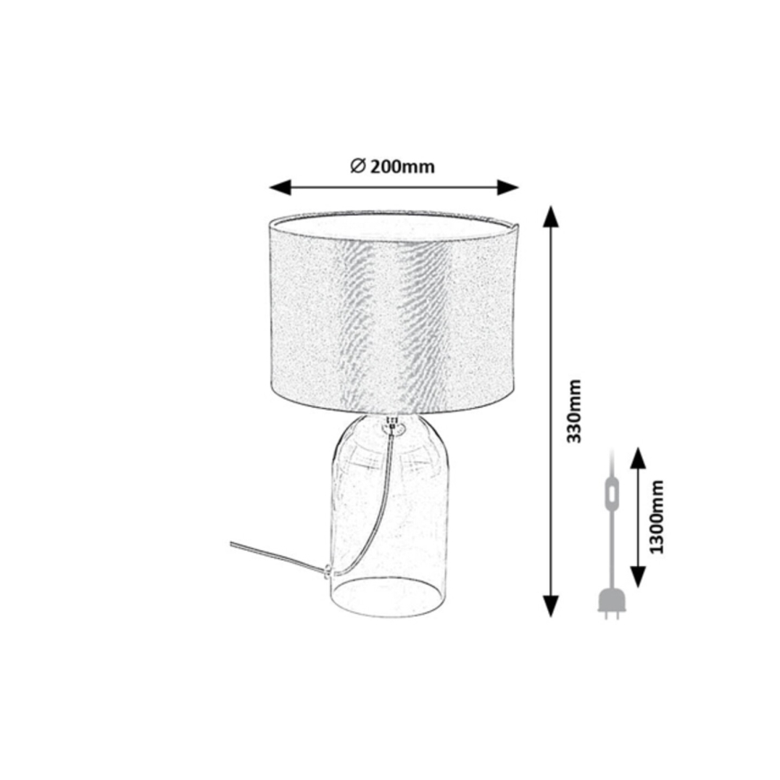 Rabalux - Stolna lampa 1xE14/40W/230V Ø 20 cm