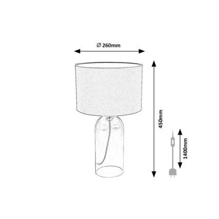 Rabalux - Stolna lampa 1xE14/40W/230V pr. 26 cm