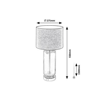Rabalux - Stolna lampa 1xE27/60W/230V