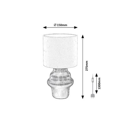 Rabalux - Stolna lampa 1xE14/40W/230V crna