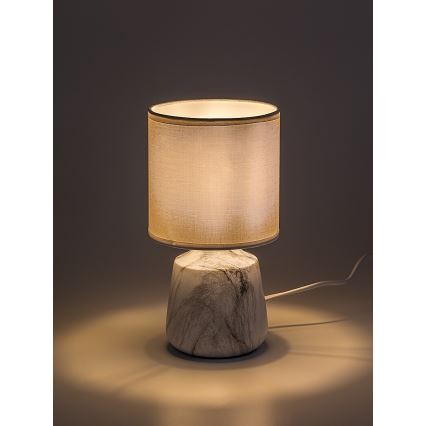 Rabalux - Stolna lampa 1xE14/40W/230V bijela s mramornim dekorom
