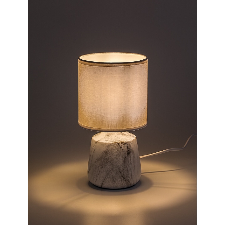 Rabalux - Stolna lampa 1xE14/40W/230V bijela s mramornim dekorom