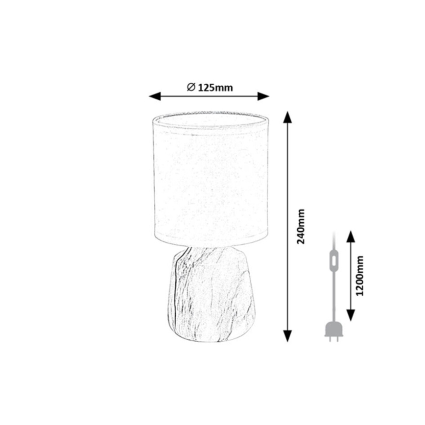 Rabalux - Stolna lampa 1xE14/40W/230V bijela s mramornim dekorom
