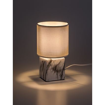 Rabalux - Stolna lampa 1xE14/40W/230V bijela/dekor mramora