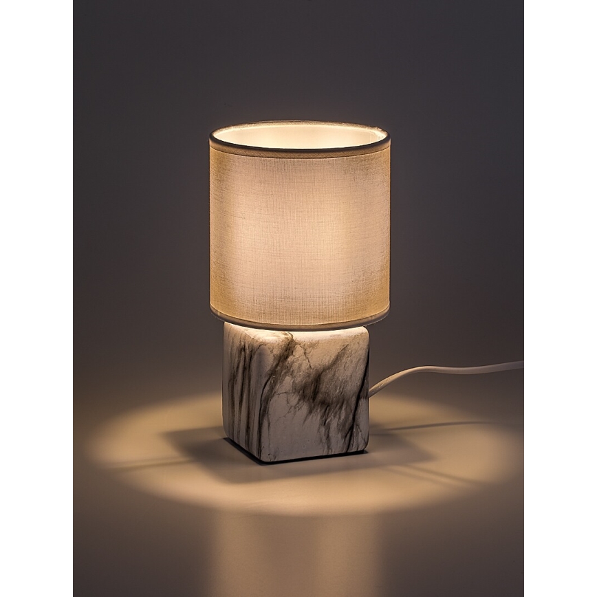 Rabalux - Stolna lampa 1xE14/40W/230V bijela/dekor mramora