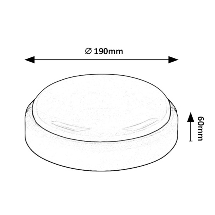 Rabalux - LED Vanjska stropna svjetiljka LED/15W/230V IP54 crna