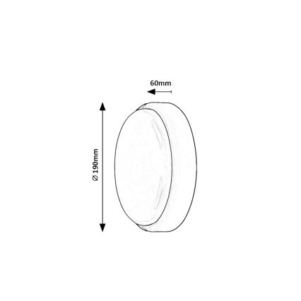 Rabalux - LED vanjsko stropno svjetlo LED/15W/230V IP54 crna