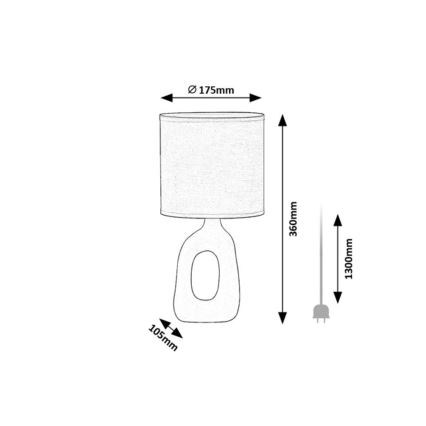 Rabalux - Stolna lampa 1xE14/40W/230V krem