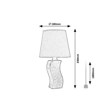 Rabalux - Stolna lampa 1xE14/40W/230V siva