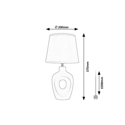 Rabalux - Stolna lampa 1xE14/25W/230V bež