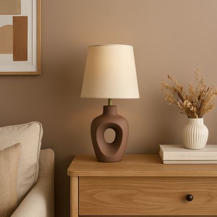 Rabalux - Stolna lampa 1xE14/25W/230V smeđa/kremasta