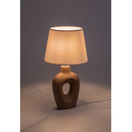 Rabalux - Stolna lampa 1xE14/25W/230V smeđa/kremasta
