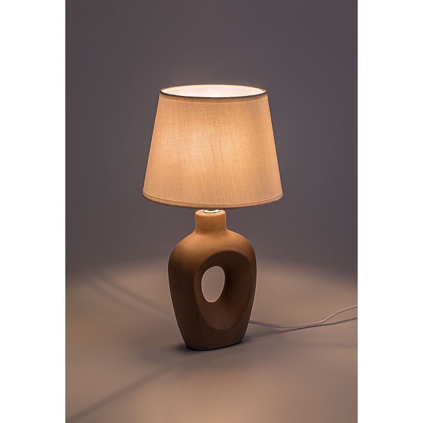 Rabalux - Stolna lampa 1xE14/25W/230V smeđa/kremasta