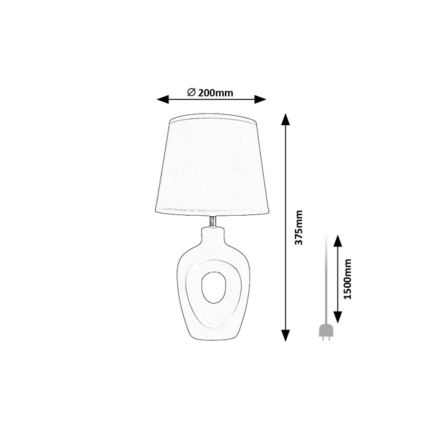Rabalux - Stolna lampa 1xE14/25W/230V smeđa/kremasta