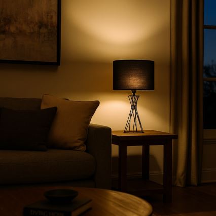 Rabalux - Stolna lampa 1xE27/40W/230V crna
