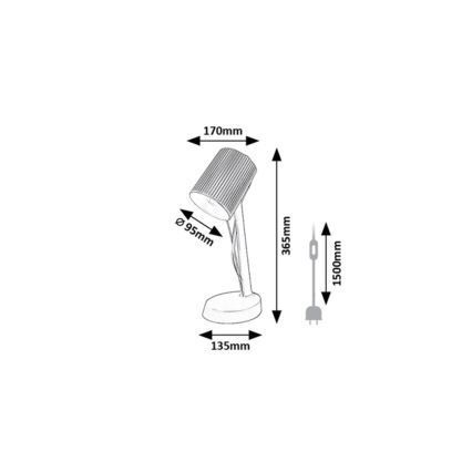 Rabalux - Stolna lampa 1xE14/11W/230V zelena