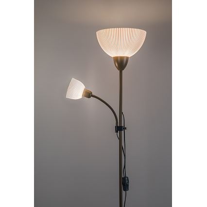 Rabalux - Podna svjetiljka 1xE27/60W/230V + 1xE14/25W bež