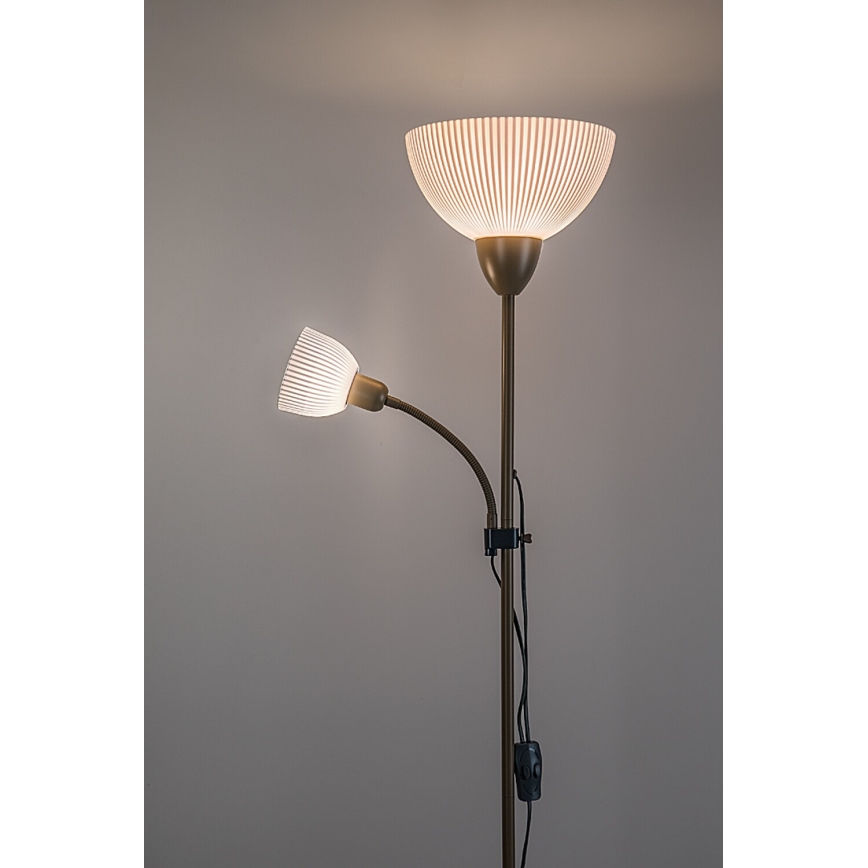 Rabalux - Podna svjetiljka 1xE27/60W/230V + 1xE14/25W bež