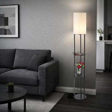 Rabalux - Stojeća lampa s policama 1xE27/40W/230V crna